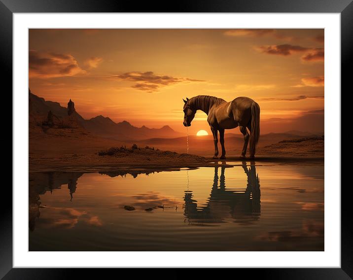 You Can Lead A Horse To Water But You Cant Make It Drink Framed Mounted Print by Steve Smith