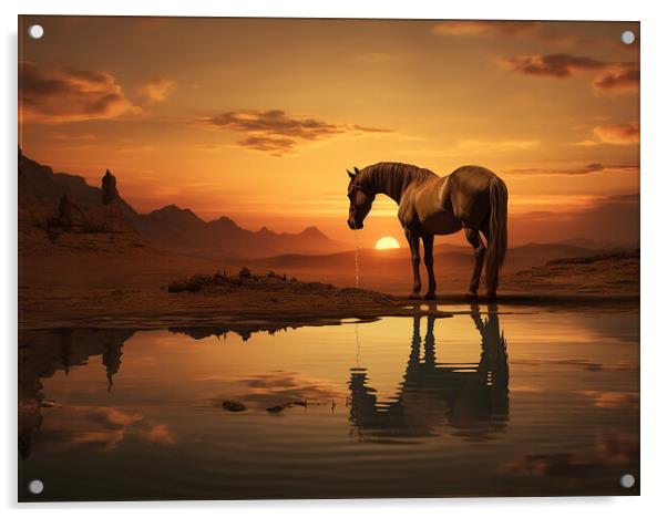 You Can Lead A Horse To Water But You Cant Make It Drink Acrylic by Steve Smith
