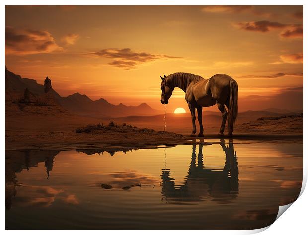 You Can Lead A Horse To Water But You Cant Make It Drink Print by Steve Smith