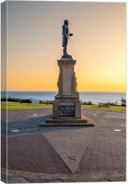 Captain Cook Monument Whitby Canvas Print by Steve Smith