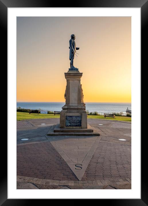 Captain Cook Monument Whitby Framed Mounted Print by Steve Smith