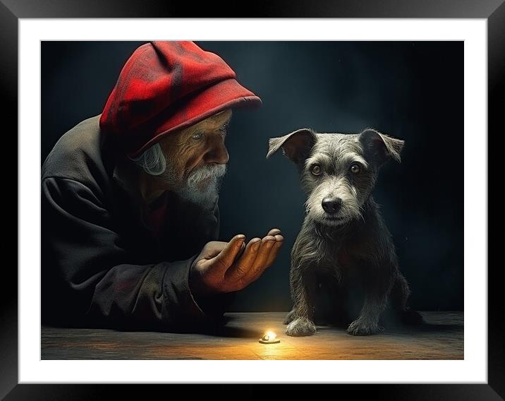 You Cant Teach An Old Dog New Tricks Framed Mounted Print by Steve Smith