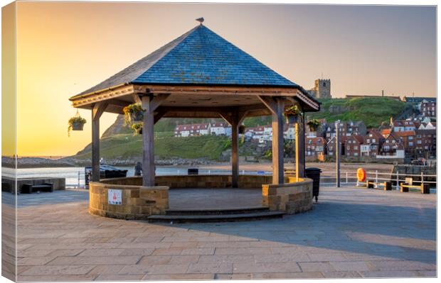 The Bandstand Whitby North Yorkshire Canvas Print by Steve Smith