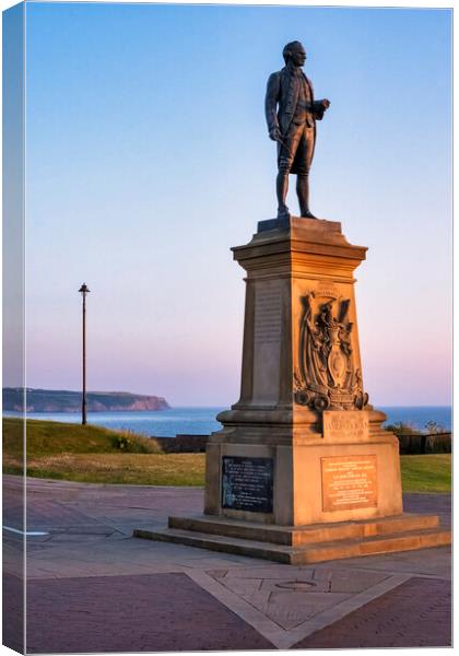 Captain Cook Statue Whitby Canvas Print by Tim Hill