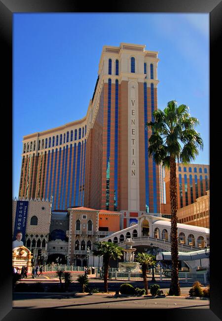 Venetian Hotel Las Vegas United States of America Framed Print by Andy Evans Photos