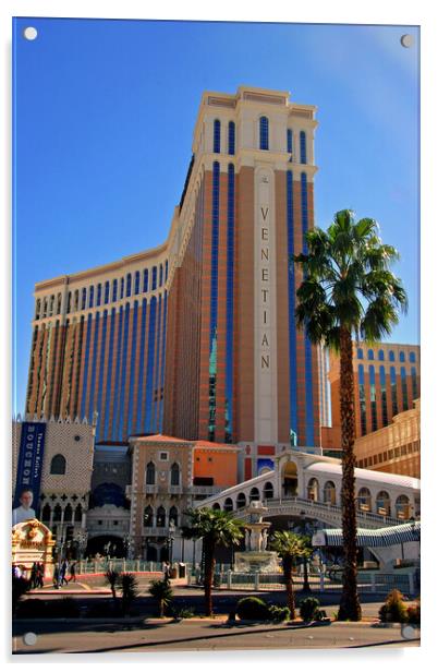 Venetian Hotel Las Vegas United States of America Acrylic by Andy Evans Photos