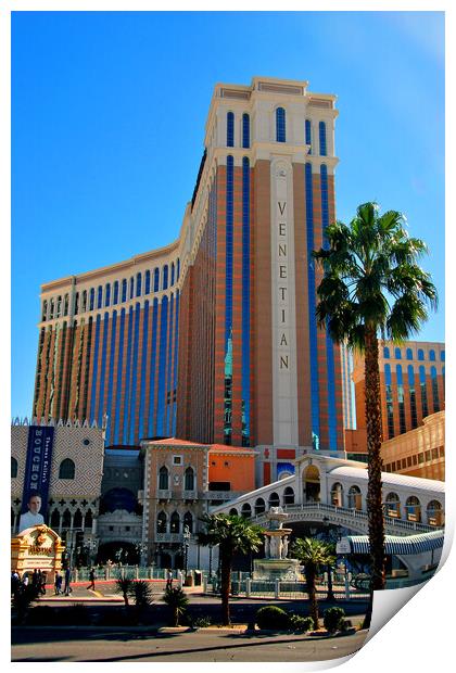 "Sunlit Splendor: The Venetian Hotel, Las Vegas" Print by Andy Evans Photos