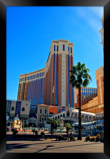 Sunlit Splendor: The Venetian Hotel, Las Vegas Framed Print by Andy Evans Photos