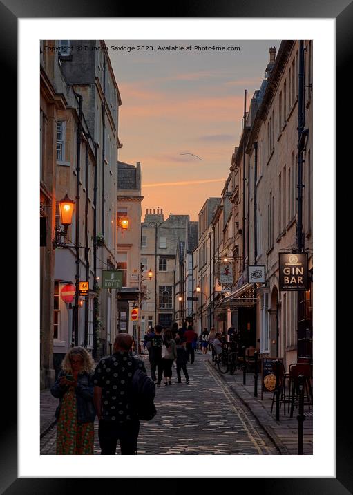 Bath Street sunset  Framed Mounted Print by Duncan Savidge