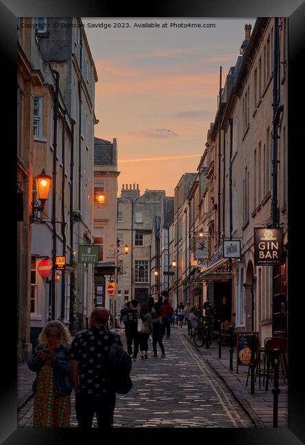 Bath Street sunset  Framed Print by Duncan Savidge
