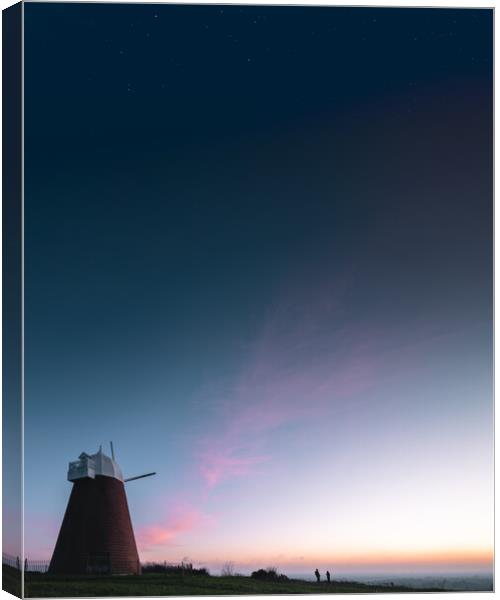 Windmill Sunset Canvas Print by Mark Jones