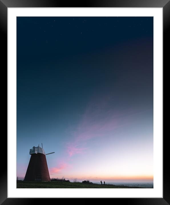 Windmill Sunset Framed Mounted Print by Mark Jones
