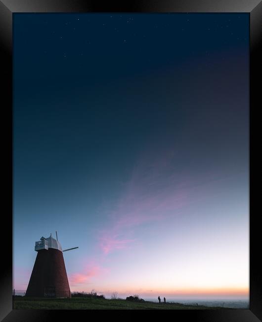 Windmill Sunset Framed Print by Mark Jones