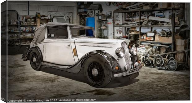 "Timeless Elegance: A Captivating 1936 Humber 12" Canvas Print by Kevin Maughan
