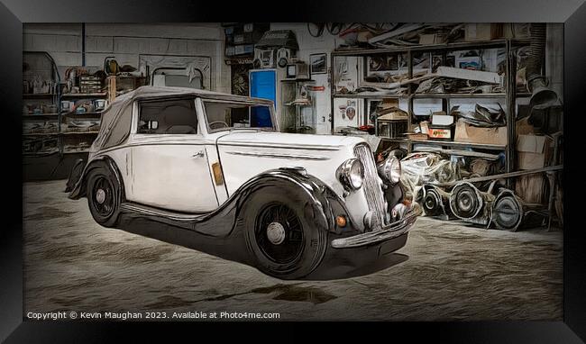 "Timeless Elegance: A Captivating 1936 Humber 12" Framed Print by Kevin Maughan
