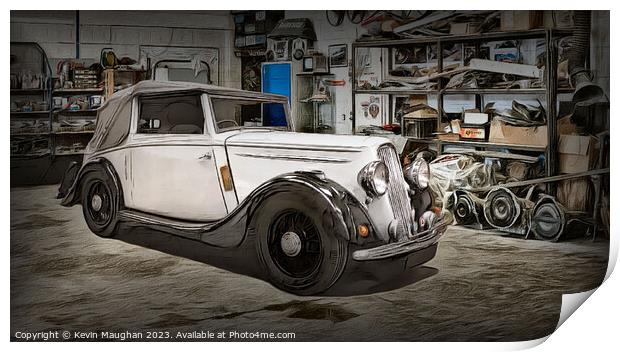 "Timeless Elegance: A Captivating 1936 Humber 12" Print by Kevin Maughan