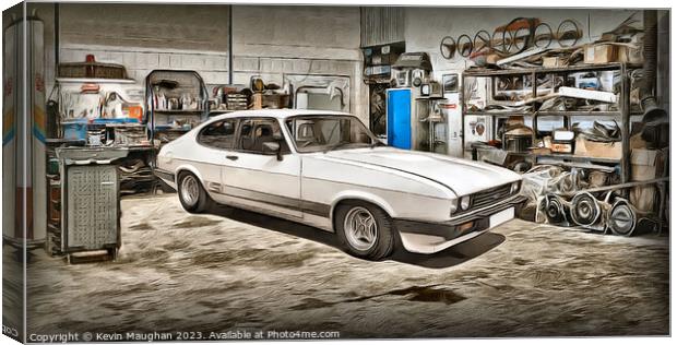"Vintage Elegance: Resting in the Garage" Canvas Print by Kevin Maughan