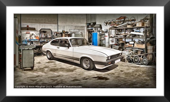 "Vintage Elegance: Resting in the Garage" Framed Mounted Print by Kevin Maughan