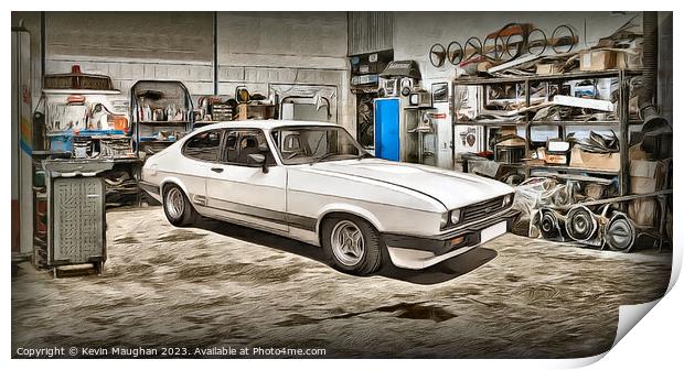 "Vintage Elegance: Resting in the Garage" Print by Kevin Maughan