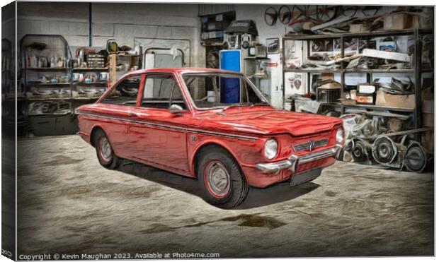 "Timeless Elegance: A Vibrant Red Hillman Imp" Canvas Print by Kevin Maughan