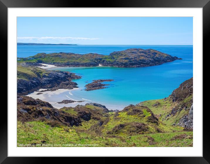 Achmelvich Beaches Assynt Highland Scotland Path t Framed Mounted Print by OBT imaging