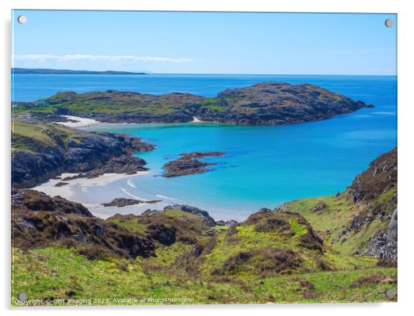 Achmelvich Beaches Assynt Highland Scotland Path t Acrylic by OBT imaging