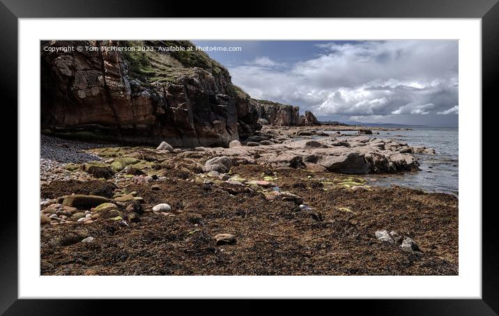 Serene Cummingston: A Breathtaking Moray Firth Sea Framed Mounted Print by Tom McPherson