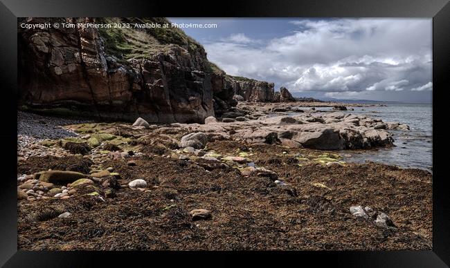 Serene Cummingston: A Breathtaking Moray Firth Sea Framed Print by Tom McPherson