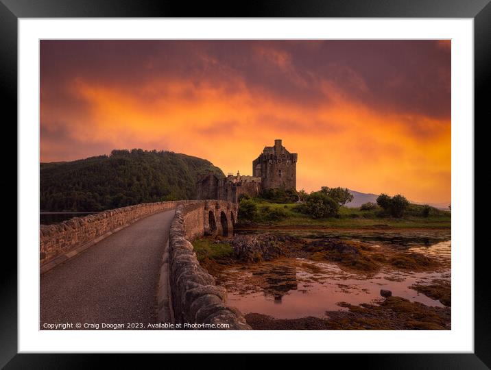 Eilean Donan Castle Sunset Framed Mounted Print by Craig Doogan
