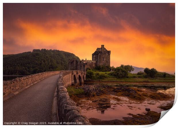 Eilean Donan Castle Sunset Print by Craig Doogan