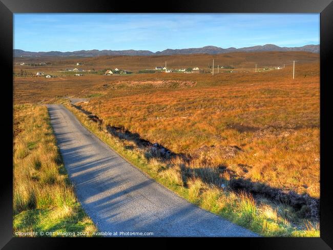 South Erradale Road To Red Point Nr Gairloch Scotland Framed Print by OBT imaging