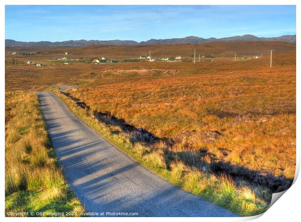 South Erradale Road To Red Point Nr Gairloch Scotland Print by OBT imaging