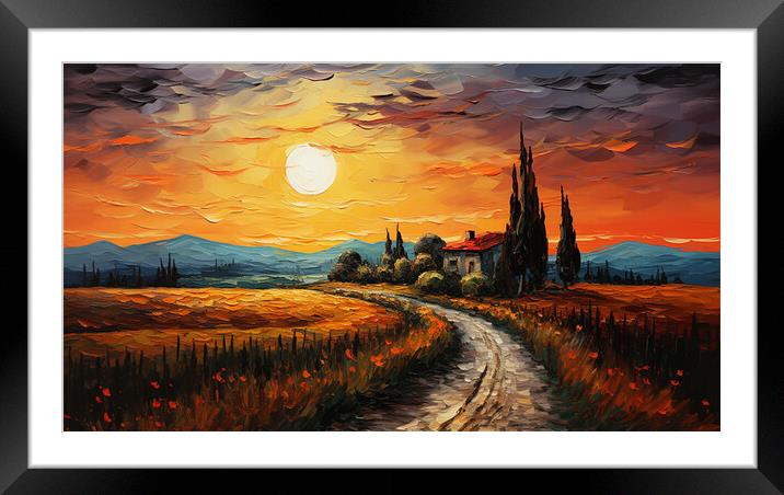 Summer sunset  Framed Mounted Print by CC Designs