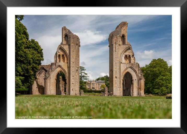 The Ruins of Glastonbury Abbey Framed Mounted Print by David Macdiarmid