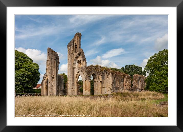 The spectacular ruins of Glastonbury Abbey Framed Mounted Print by David Macdiarmid