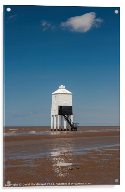 Burnham-On-Sea Low Lighthouse  Acrylic by David Macdiarmid