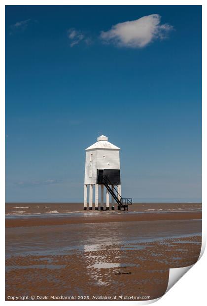 Burnham-On-Sea Low Lighthouse  Print by David Macdiarmid