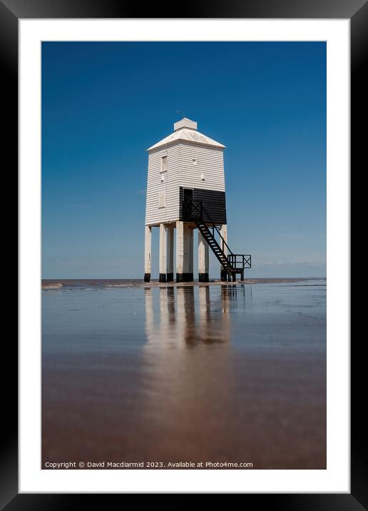 Burnham-On-Sea Low Lighthouse Framed Mounted Print by David Macdiarmid