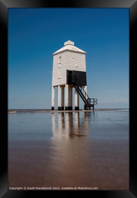 Burnham-On-Sea Low Lighthouse Framed Print by David Macdiarmid