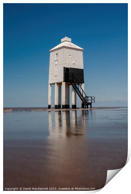 Burnham-On-Sea Low Lighthouse Print by David Macdiarmid