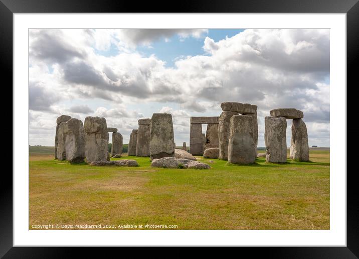 Stonehenge Framed Mounted Print by David Macdiarmid