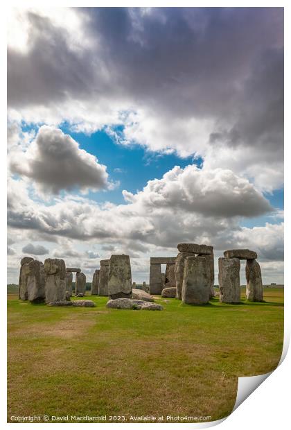 Stonehenge Print by David Macdiarmid