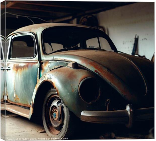 An old VW beetle  Canvas Print by Paddy 