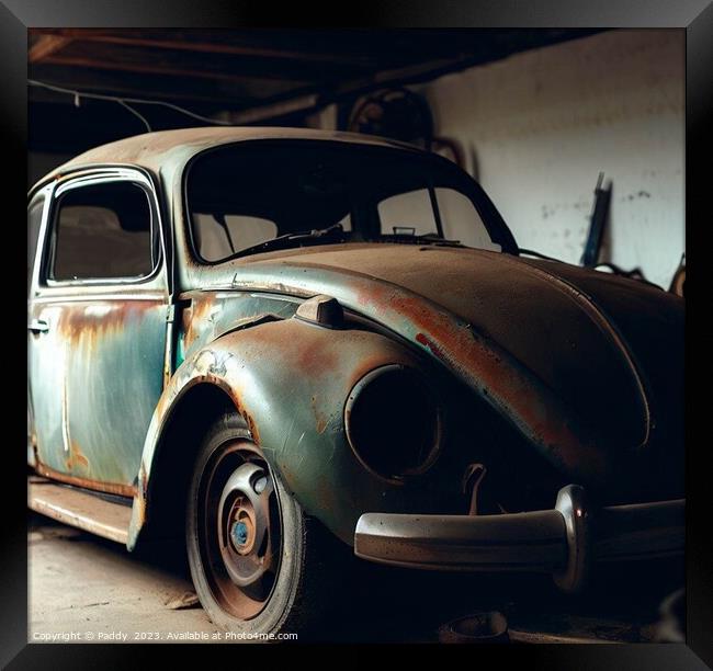 An old VW beetle  Framed Print by Paddy 