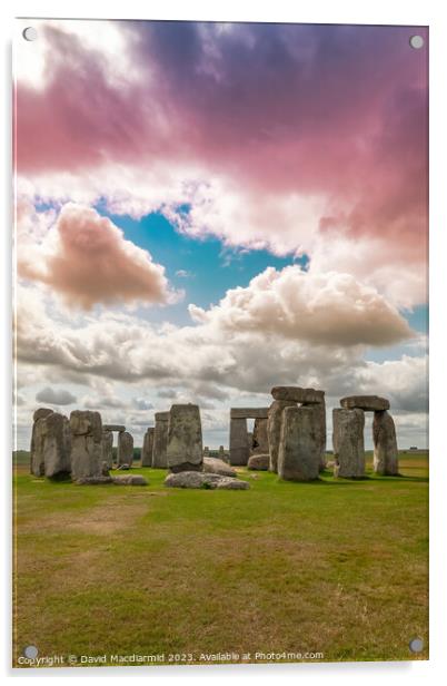 Stonehenge Abstract Colours Acrylic by David Macdiarmid