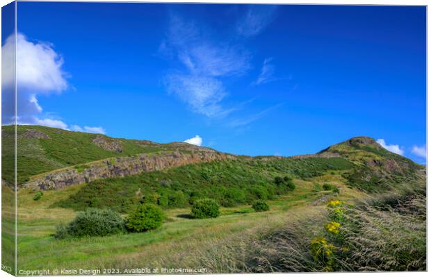 Arthur's Seat in Holyrood Park Canvas Print by Kasia Design