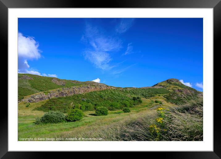 Arthur's Seat in Holyrood Park Framed Mounted Print by Kasia Design