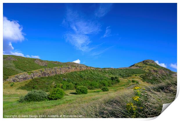 Arthur's Seat in Holyrood Park Print by Kasia Design