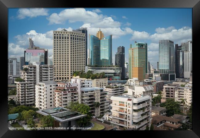 Bangkok Skyline  Framed Print by Kevin Hellon