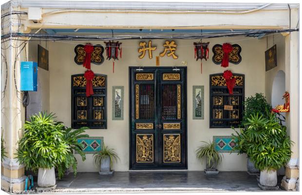 Sino Portuguese architecture house, Old Phuket, Tow Canvas Print by Kevin Hellon